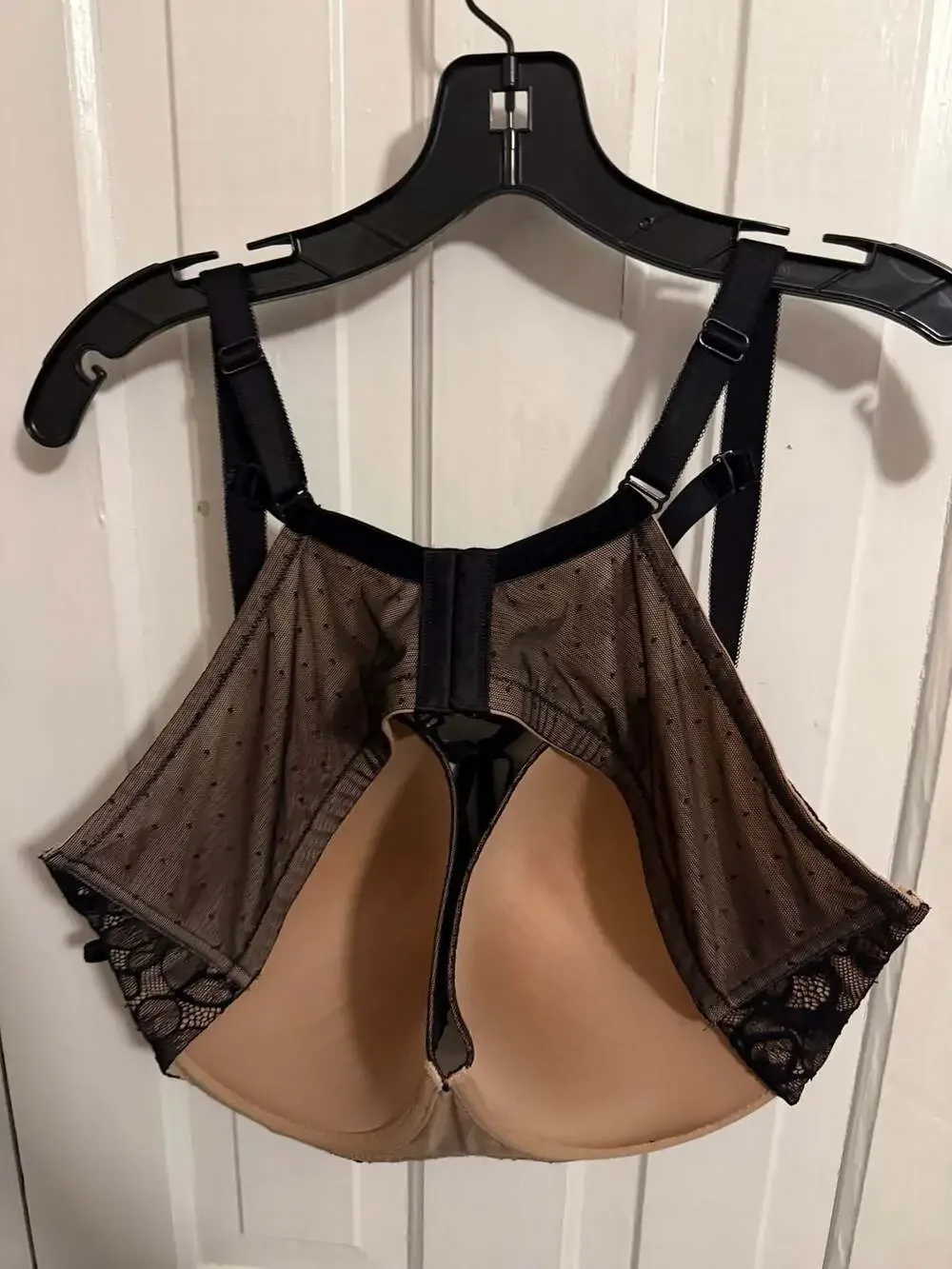 Torrid Perfect T-Shirt Push-Up Cozy Lace Straight Back Bra Size 44D Black